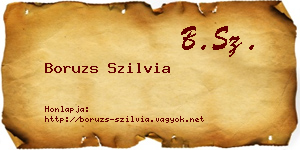 Boruzs Szilvia névjegykártya